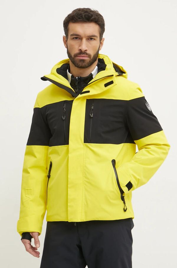 EA7 Emporio Armani Smučarska jakna EA7 Emporio Armani Kitzbuhel Colorblock Protectum rumena barva, PNCJZ.6DPG07