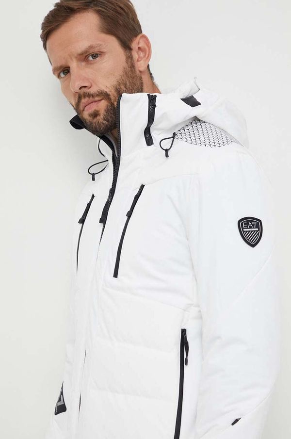 EA7 Emporio Armani Smučarska jakna s puhom EA7 Emporio Armani bela barva