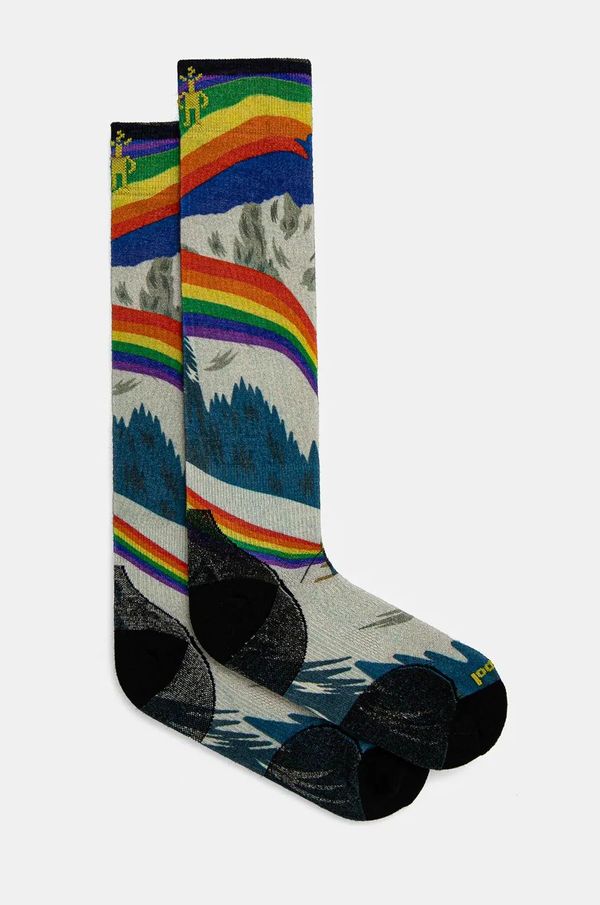 Smartwool Smučarske nogavice Smartwool Zero Cushion Rainbow Trails Print SW002619