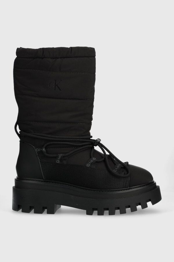 Calvin Klein Jeans Snežke Calvin Klein Jeans FLATFORM SNOW BOOT NYLON WN črna barva, YW0YW01146