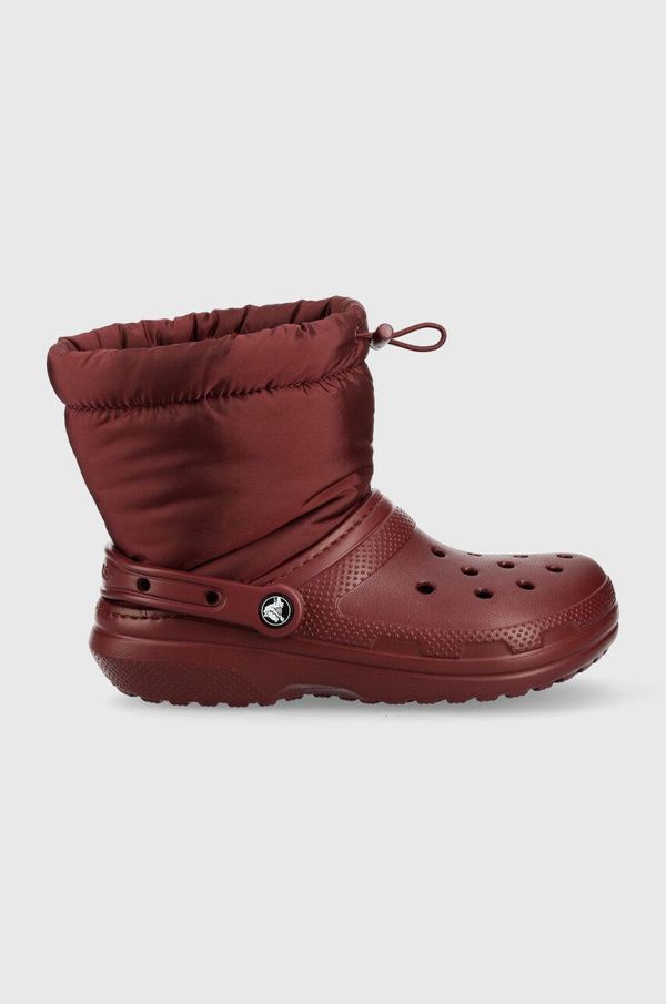 Crocs Snežke Crocs Classic Lined Neo Puff Boot bordo barva