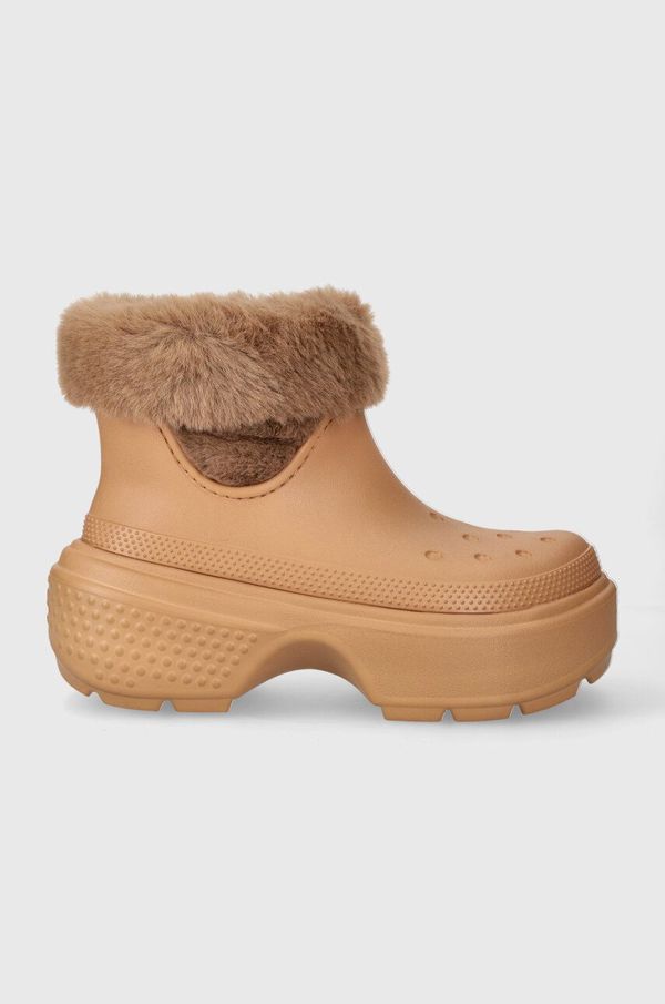 Crocs Snežke Crocs Stomp Lined Boot rjava barva, 208718