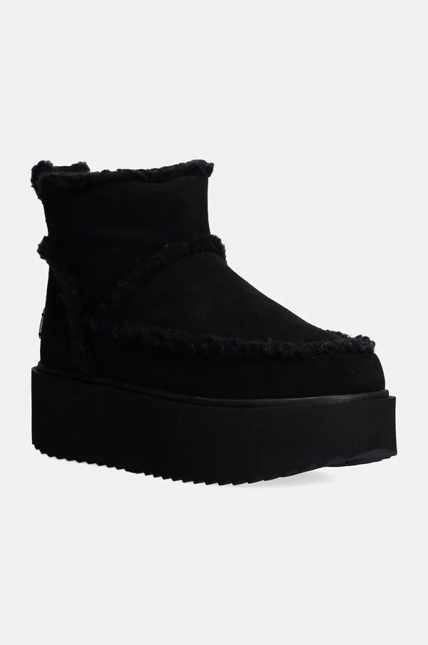 Inuikii Snežke iz semiša Inuikii Inuikii X Coccinelle Classic Low Shearling črna barva, 75204-150