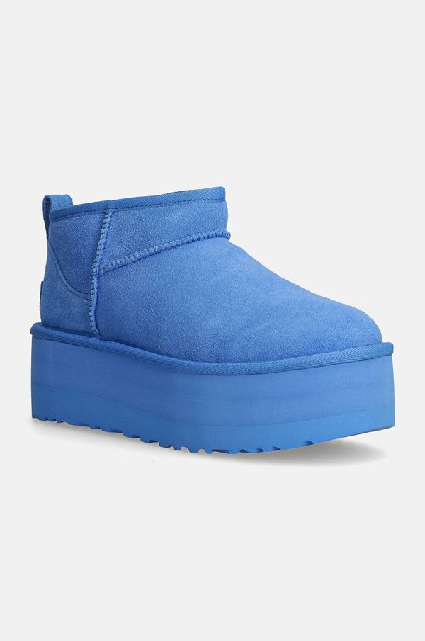 Ugg Snežke iz semiša UGG Classic Ultra Mini Platform 1135092-BGSK