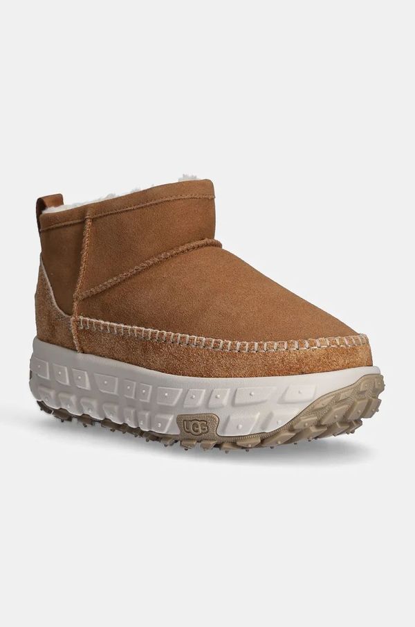 Ugg Snežke iz semiša UGG Venture Daze Ultra Mini rjava barva, 1158200-CTC