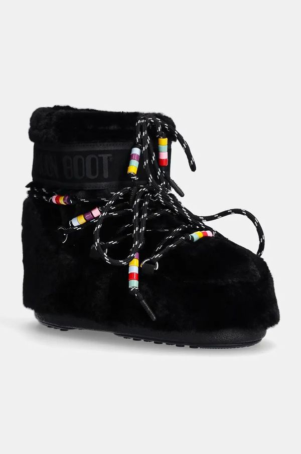 Moon Boot Snežke Moon Boot MB ICON LOW FAUX FUR BEADS črna barva, 80D1409470 N001