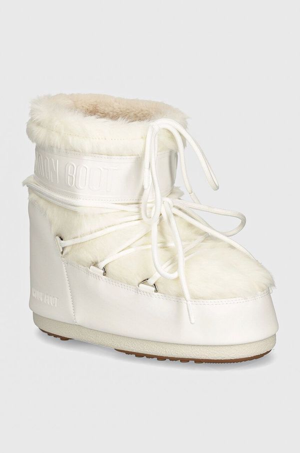 Moon Boot Snežke Moon Boot MB ICON LOW FAUX FUR bela barva, 80D1409390 A002