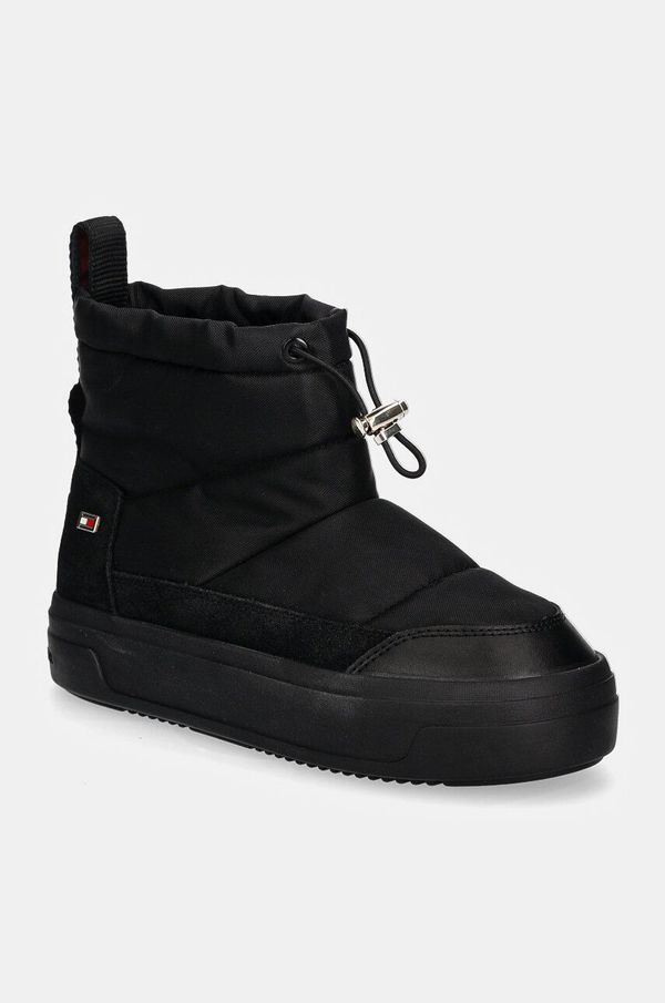 Tommy Hilfiger Snežke Tommy Hilfiger FLAG NYLON MINI SNOWBOOT črna barva, FW0FW08334