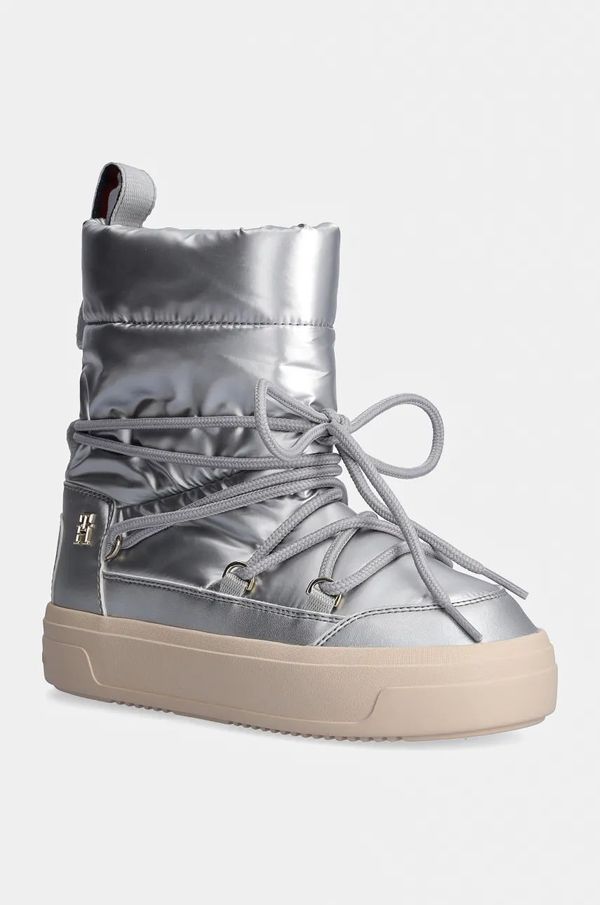 Tommy Hilfiger Snežke Tommy Hilfiger LACE-UP METALLIC SNOWBOOT srebrna barva, FW0FW08442