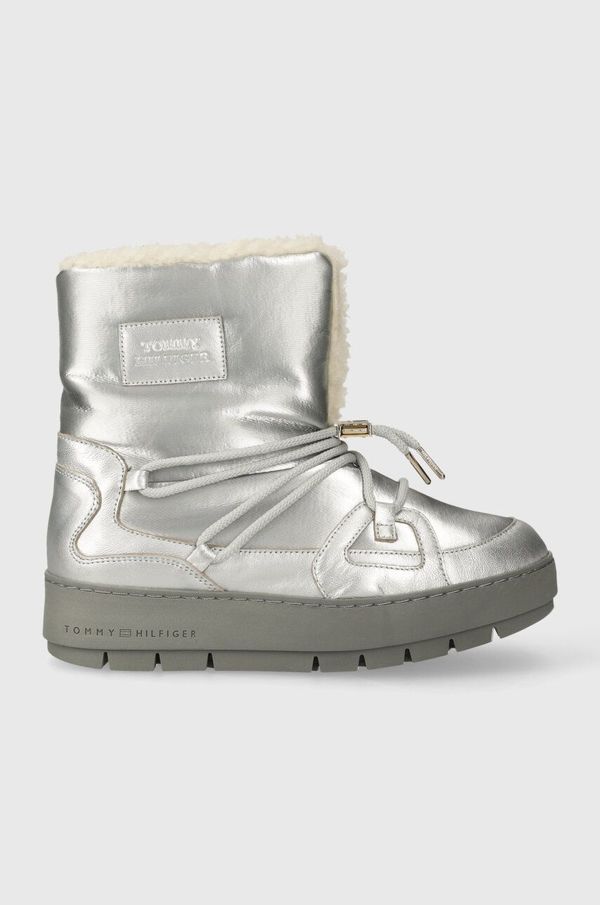 Tommy Hilfiger Snežke Tommy Hilfiger TOMMY ESSENTIAL SILVER SNOWBOOT srebrna barva, FW0FW07506