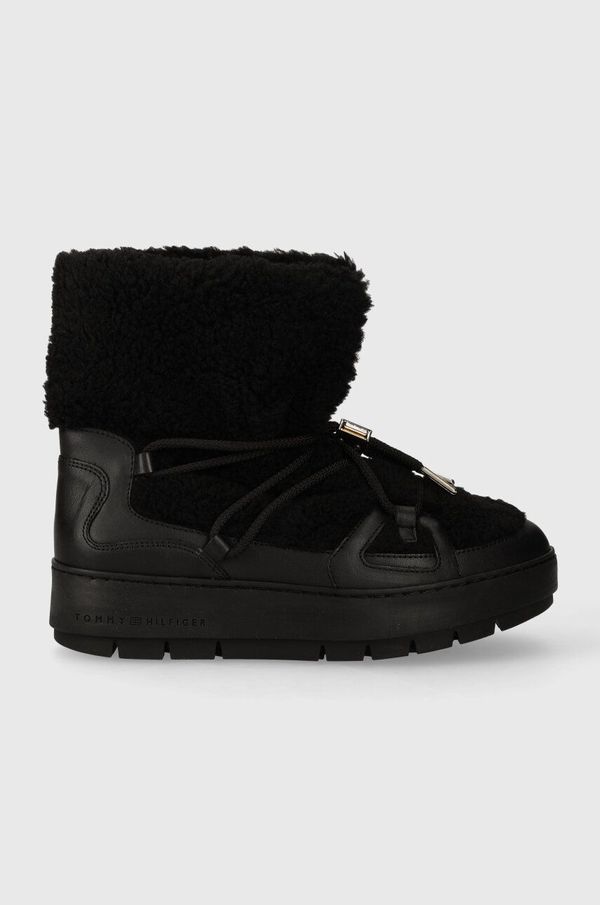 Tommy Hilfiger Snežke Tommy Hilfiger TOMMY TEDDY SNOWBOOT črna barva, FW0FW07505