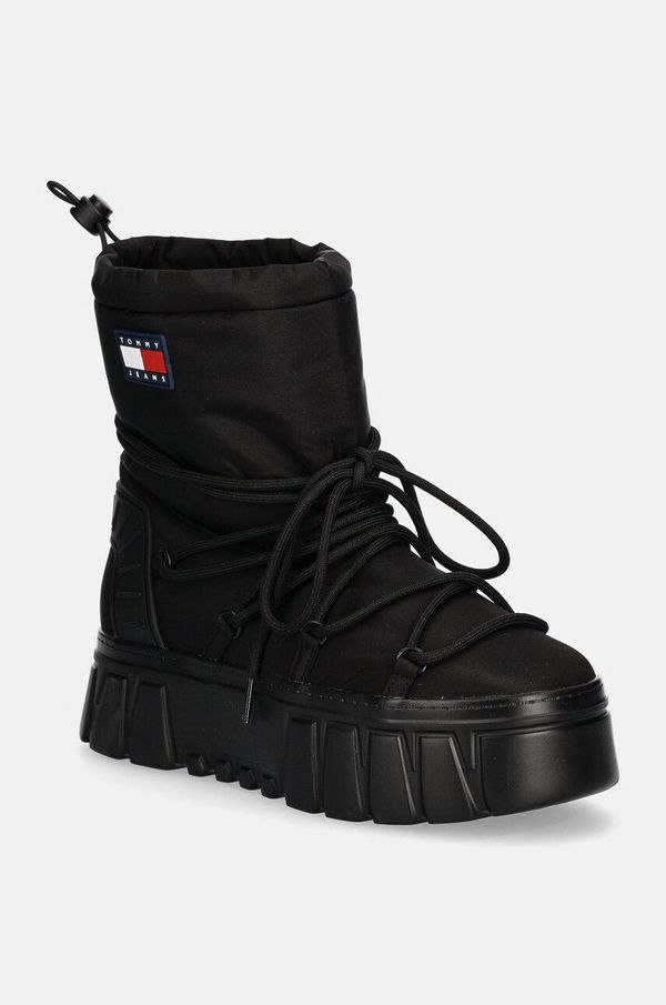 Tommy Jeans Snežke Tommy Jeans TJW HYBRID BOOT črna barva, EN0EN02601