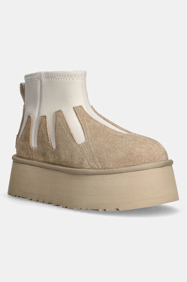 Ugg Snežke UGG Classic Mini Dipper Sunwave bež barva, 1167591-MDSD