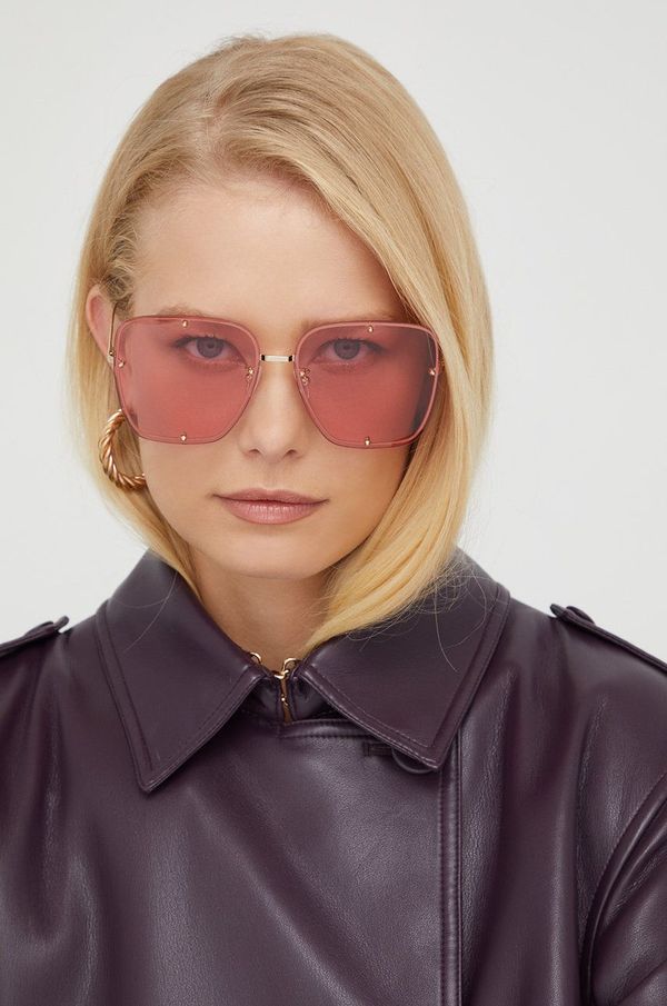 Alexander McQueen Sončna očala Alexander McQueen ženska, roza barva