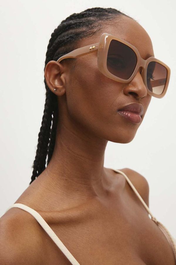 Answear Lab Sončna očala Answear Lab ženski, bež barva