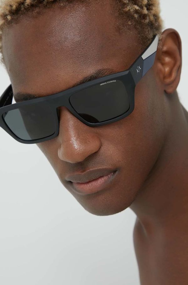 Armani Exchange Sončna očala Armani Exchange moški, črna barva
