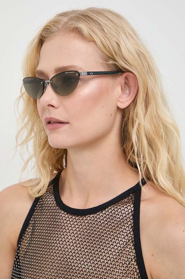 Armani Exchange Sončna očala Armani Exchange ženski, zelena barva