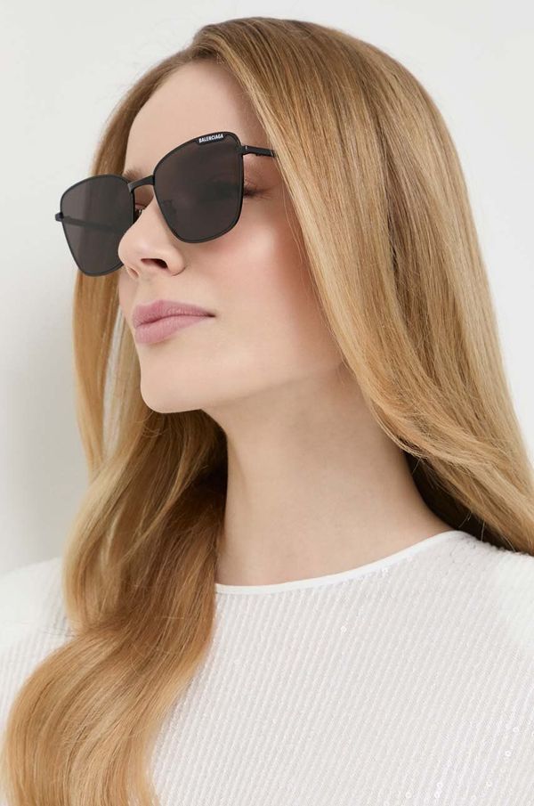 Balenciaga Sončna očala Balenciaga ženski, črna barva