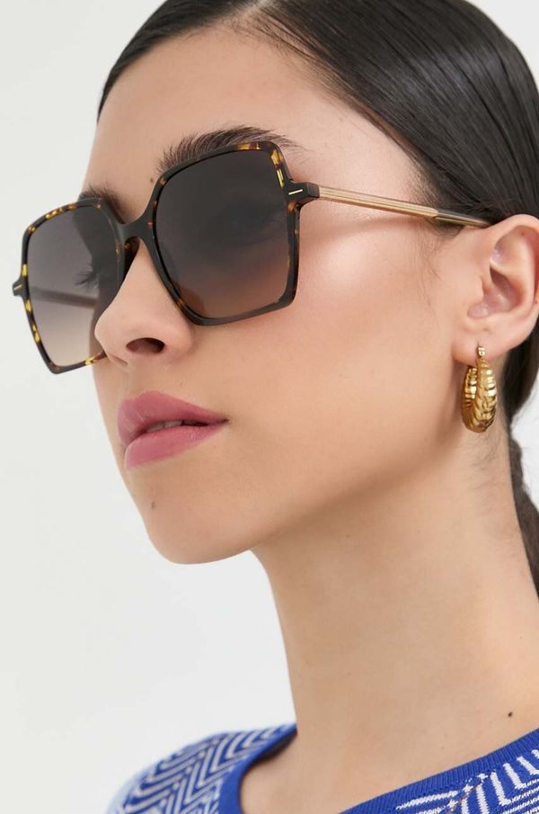 BOSS Sončna očala BOSS ženski, rjava barva