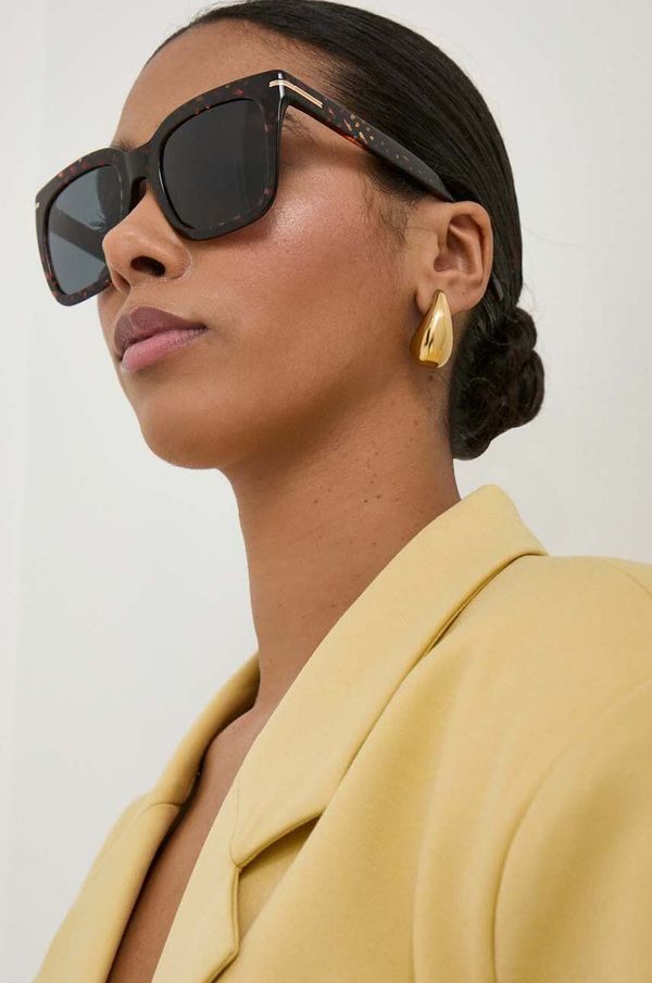 Boss Sončna očala BOSS ženski, rjava barva