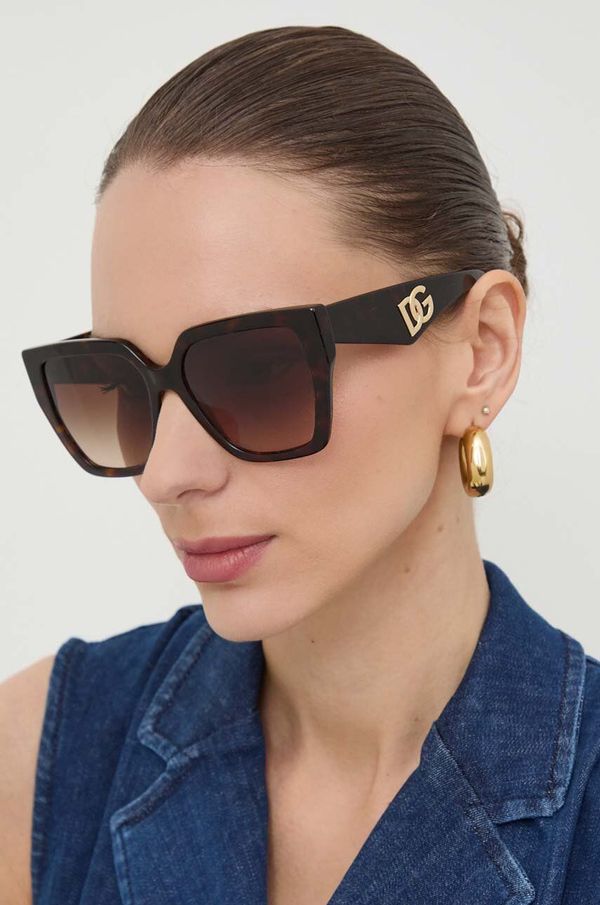 Dolce & Gabbana Sončna očala Dolce & Gabbana ženska, rjava barva, 0DG4438