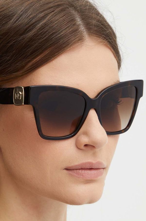 Dolce & Gabbana Sončna očala Dolce & Gabbana ženski, rjava barva