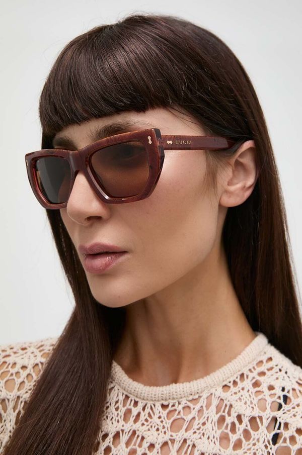 Gucci Sončna očala Gucci ženska, roza barva, GG1520S