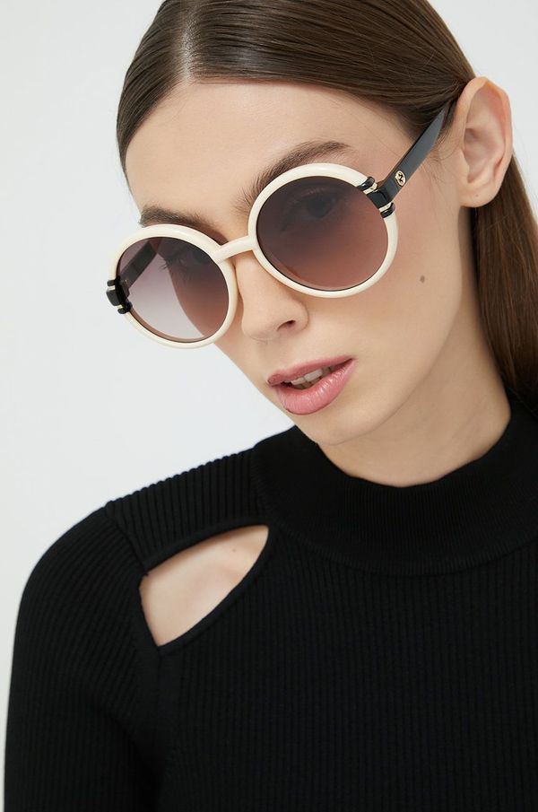 Gucci Sončna očala Gucci ženski, bela barva