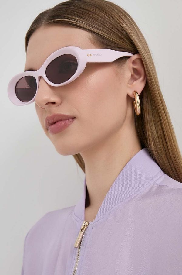 Gucci Sončna očala Gucci ženski, roza barva
