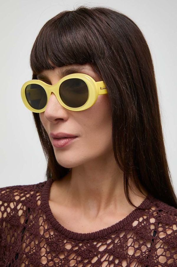 Gucci Sončna očala Gucci ženski, rumena barva