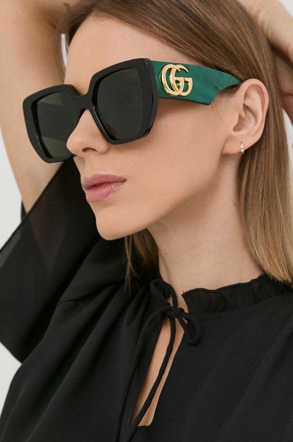 Gucci Sončna očala Gucci ženski, zelena barva