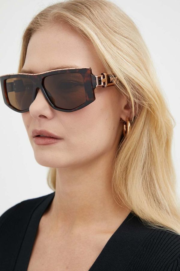 Guess Sončna očala Guess ženska, rjava barva, GU7914_5852E