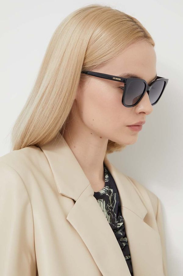 Love Moschino Sončna očala Love Moschino ženski, črna barva