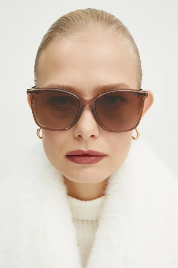 Michael Kors Sončna očala Michael Kors ženski, rjava barva