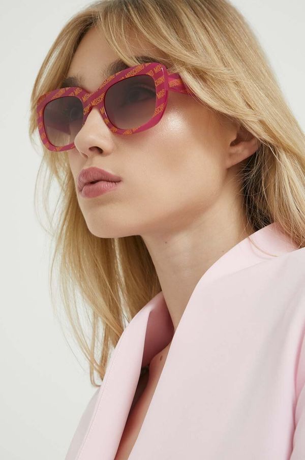 Moschino Sončna očala Moschino ženski, roza barva
