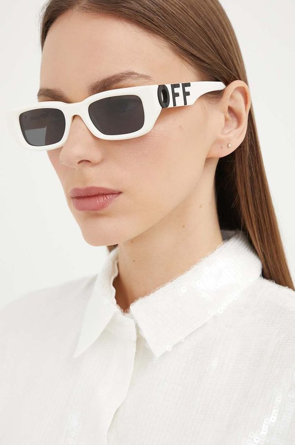 Off-White Sončna očala Off-White ženska, bela barva, OERI124_490107