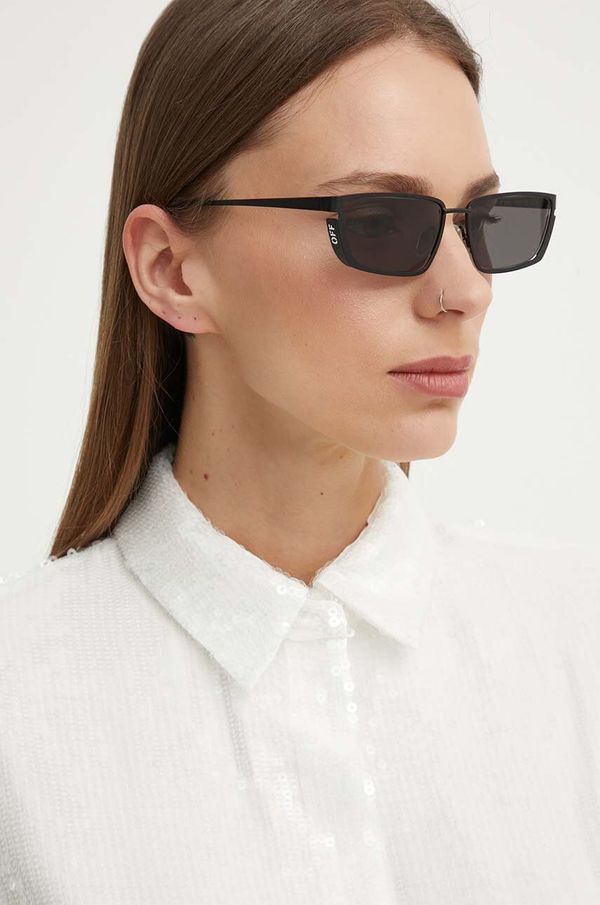 Off-White Sončna očala Off-White ženska, črna barva, OERI119_561007