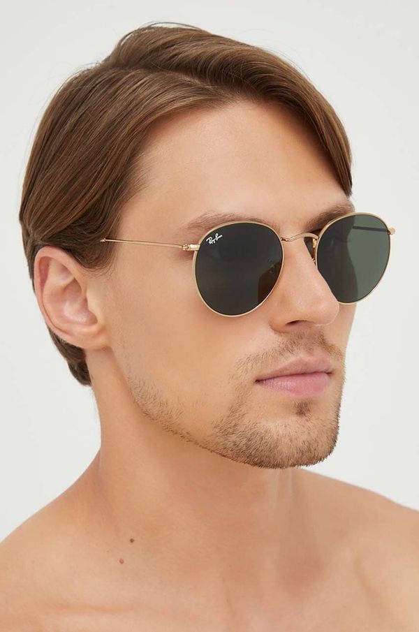 Ray-Ban Sončna očala Ray-Ban moška, zlata barva