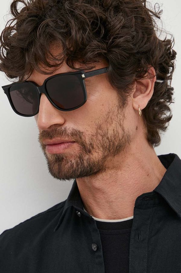 Saint Laurent Sončna očala Saint Laurent moški, črna barva