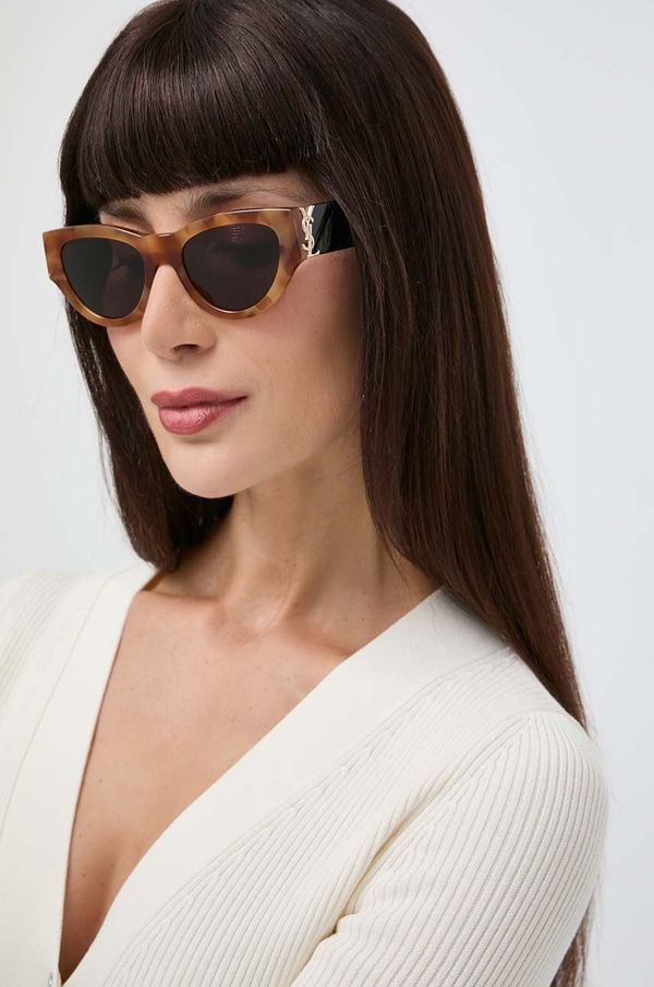 Saint Laurent Sončna očala Saint Laurent ženska, rjava barva, SL M94