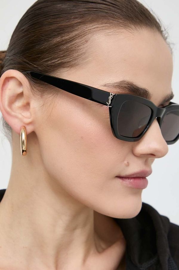 Saint Laurent Sončna očala Saint Laurent ženski, črna barva
