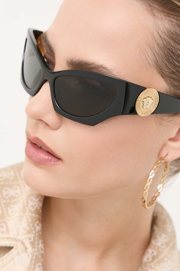 Versace Sončna očala Versace ženska, črna barva 0VE4450