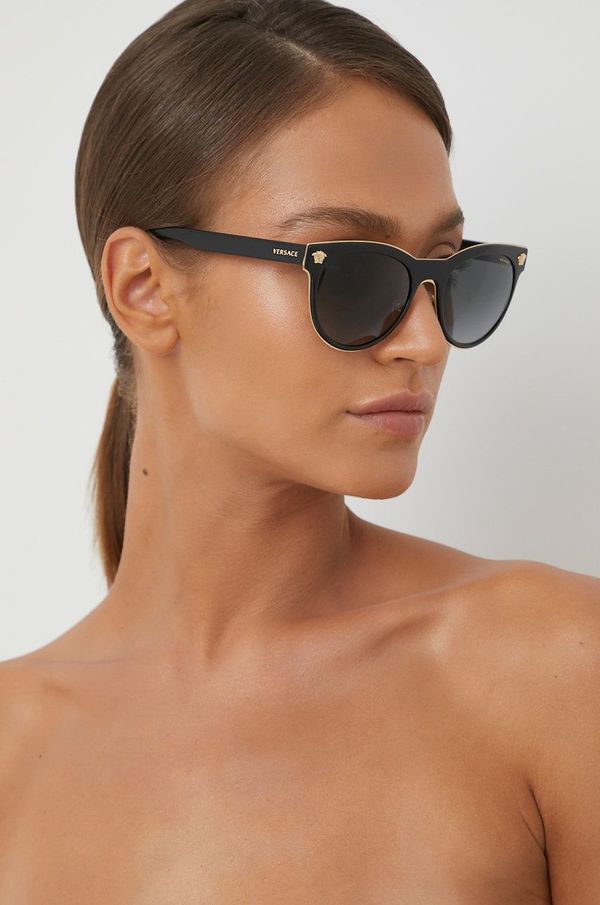 Versace Sončna očala Versace ženska, črna barva