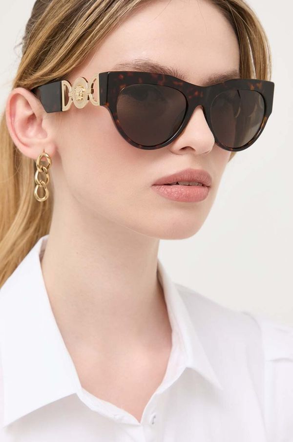 Versace Sončna očala Versace ženska, rjava barva 0VE4440U