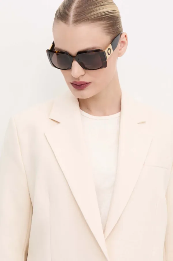 Versace Sončna očala Versace ženska, rjava barva