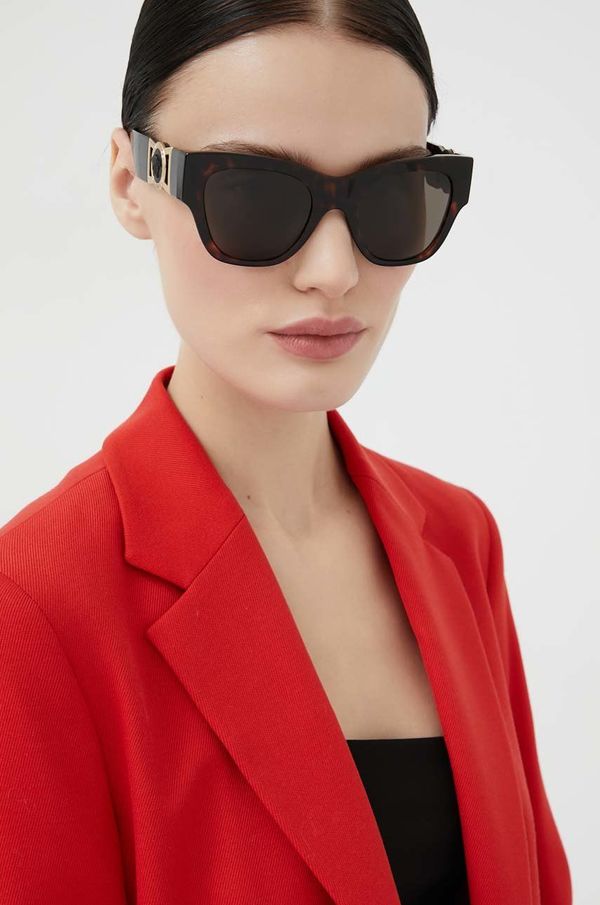 Versace Sončna očala Versace ženski, rjava barva