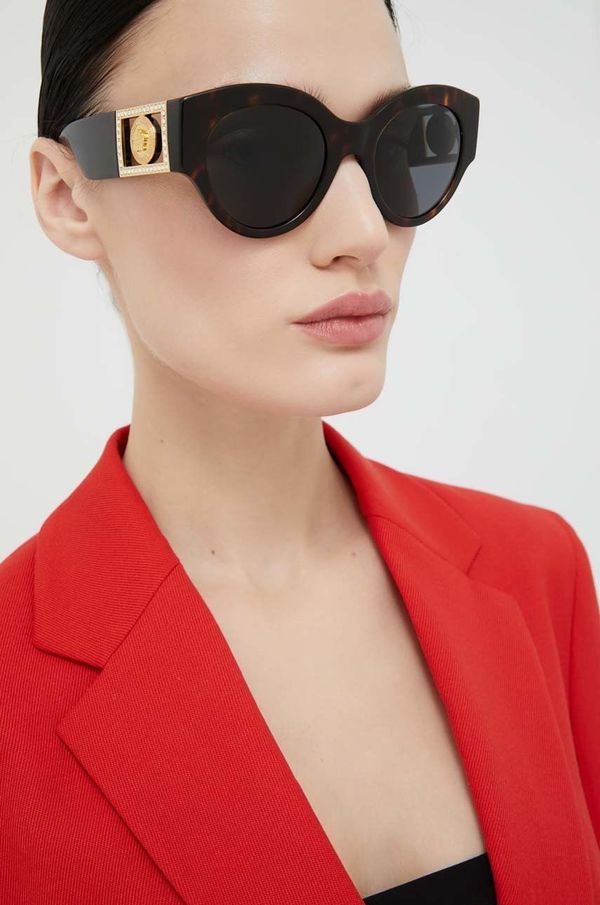 Versace Sončna očala Versace ženski, rjava barva