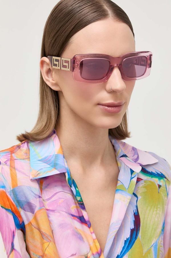 Versace Sončna očala Versace ženski, roza barva