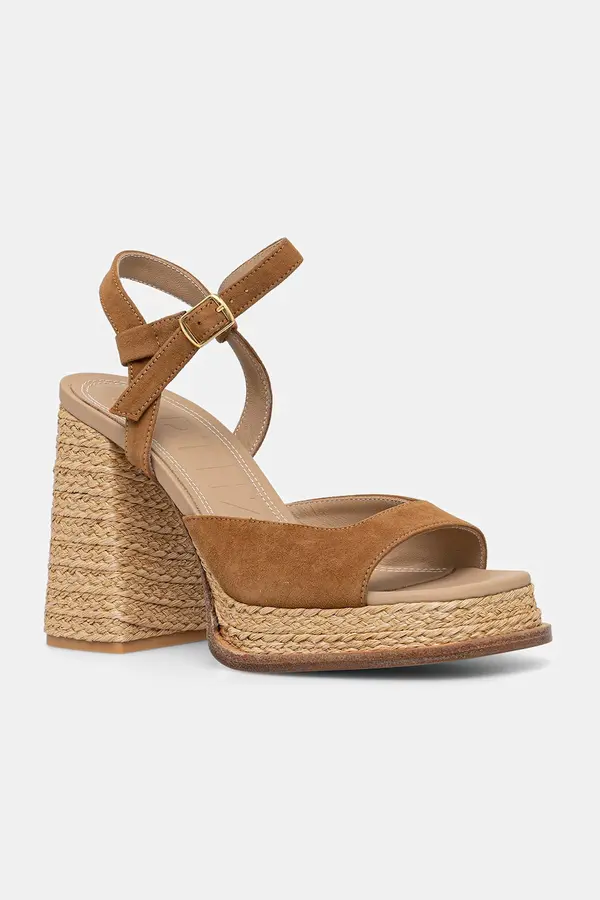 Souliers Martinez Souliers Martinez sandali s polno peto semišasti GRACIA