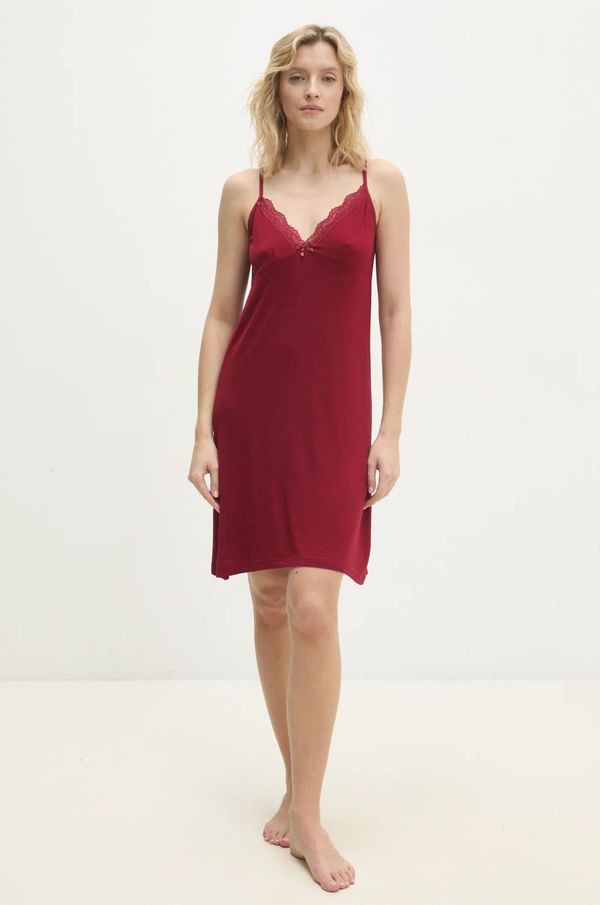 Answear Lab Spalna srajca Answear Lab ženska, bordo barva